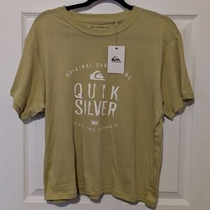 Green Women's Quiksilver Top Sz Large New W/ Tags